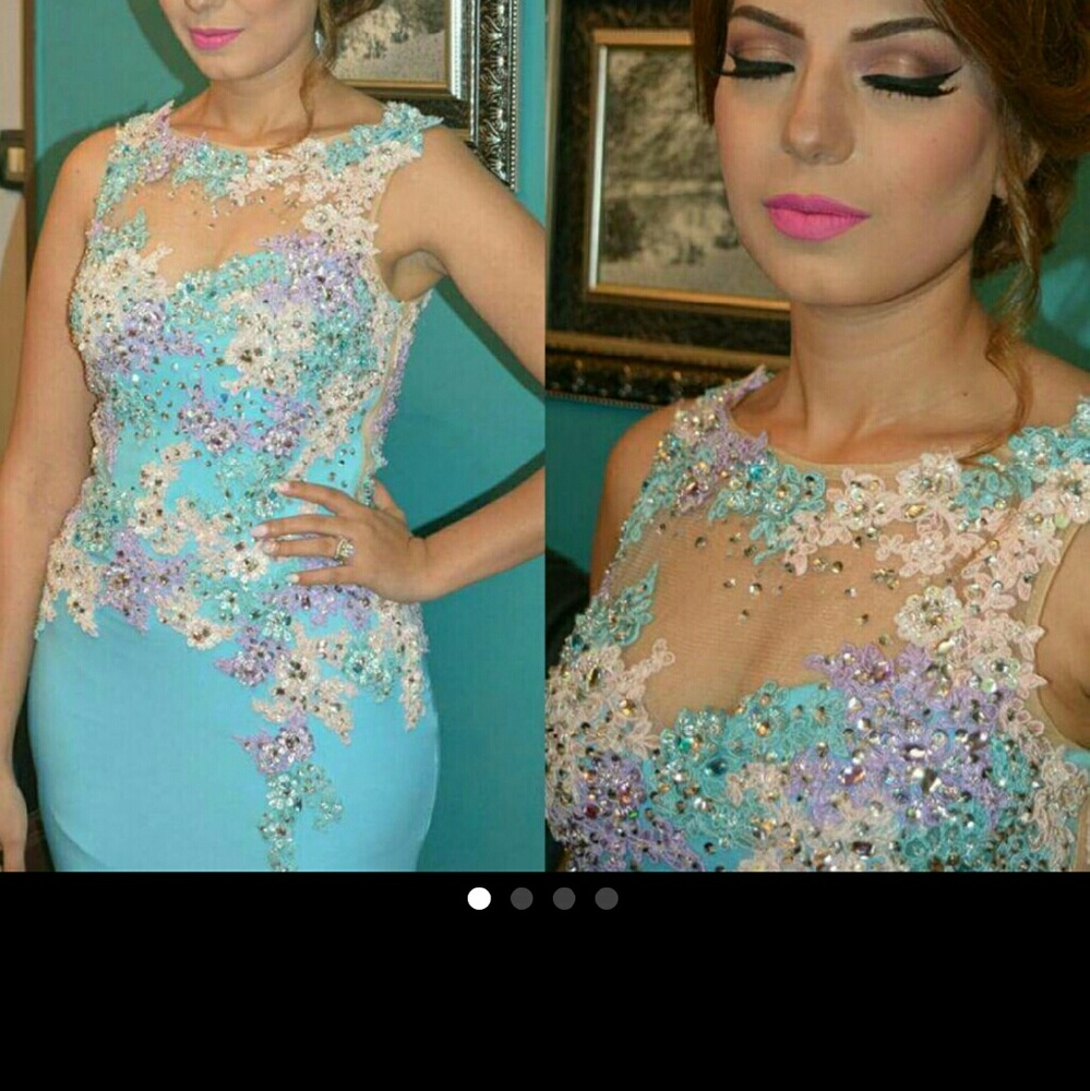 Tiffany blue formal gown